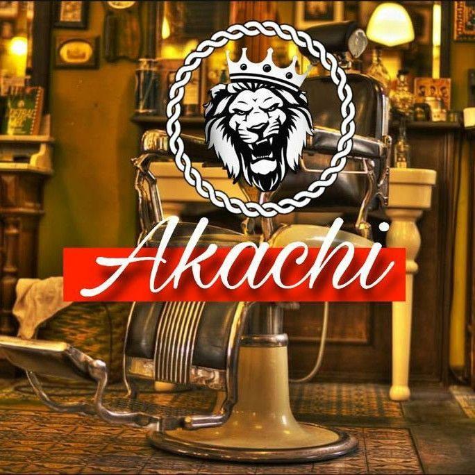 Akachi Barber — crowned lion crest and wordmark